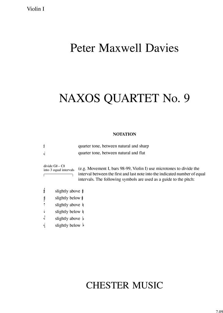 Naxos Quartet No.9 (Parts)